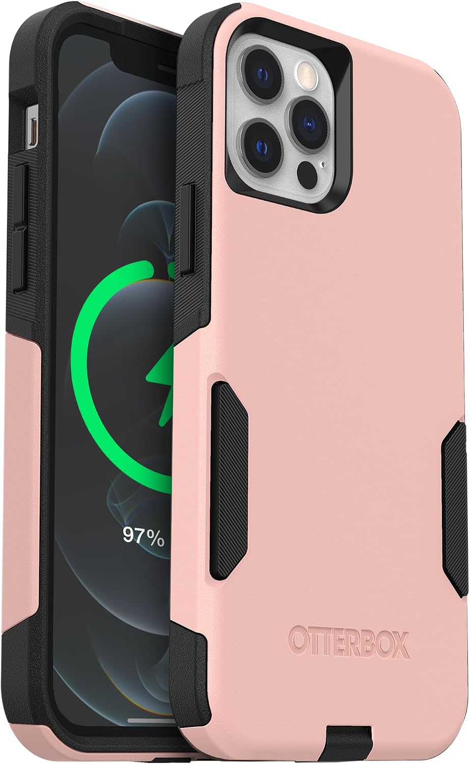 OtterBox iPhone 12 & iPhone 12 Pro Commuter Series Case - Black, Slim & Tough, Pocket-Friendly, with Port Protection