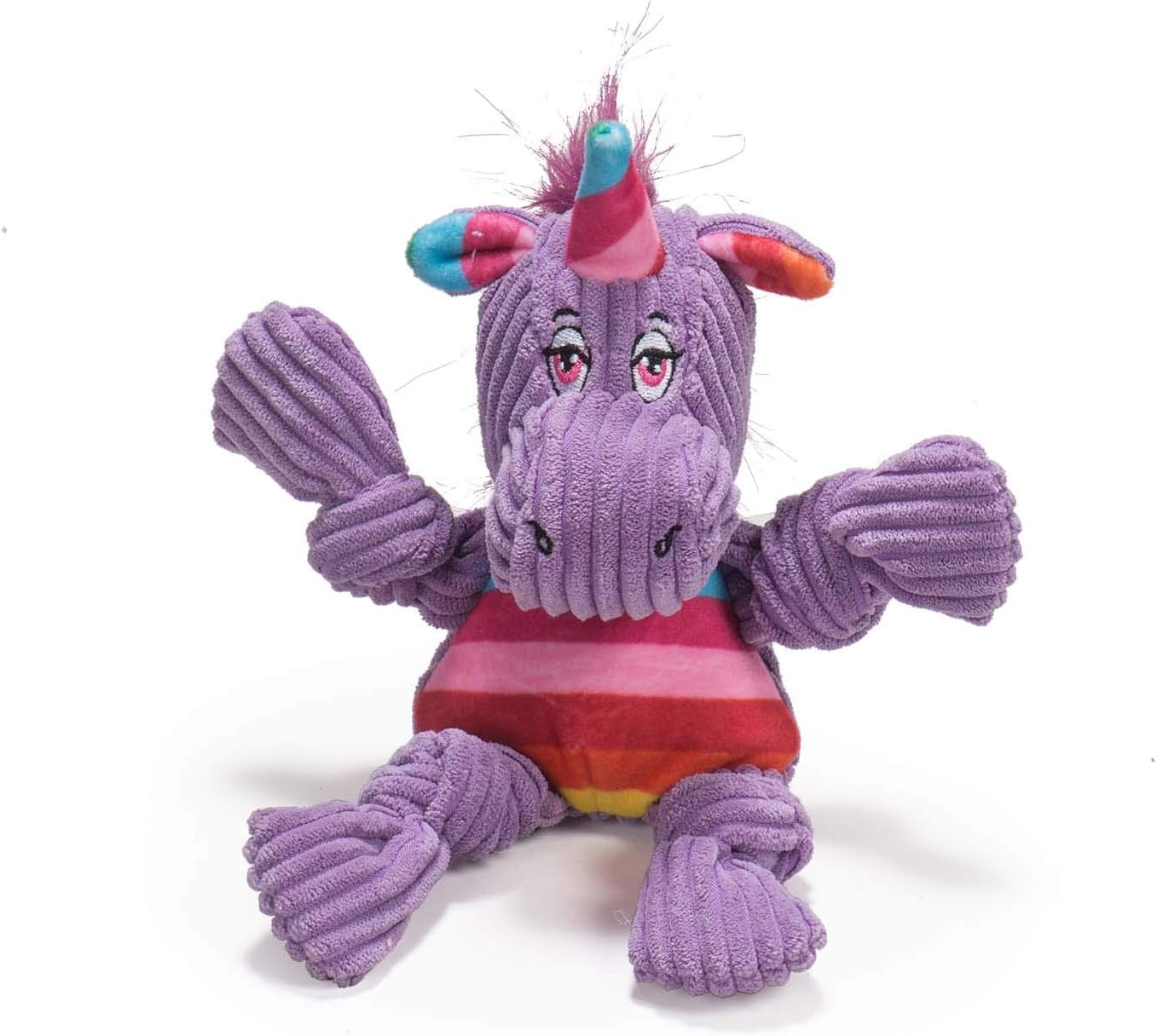 HuggleHounds Knottie Plush Dog Toy - Dog Stuffed Animal Toy, Squeaky Puppy Toys, for Small, Medium & Large Dogs, Durable Plush to Keep Them Busy - Stuey Sock Monkey, Large