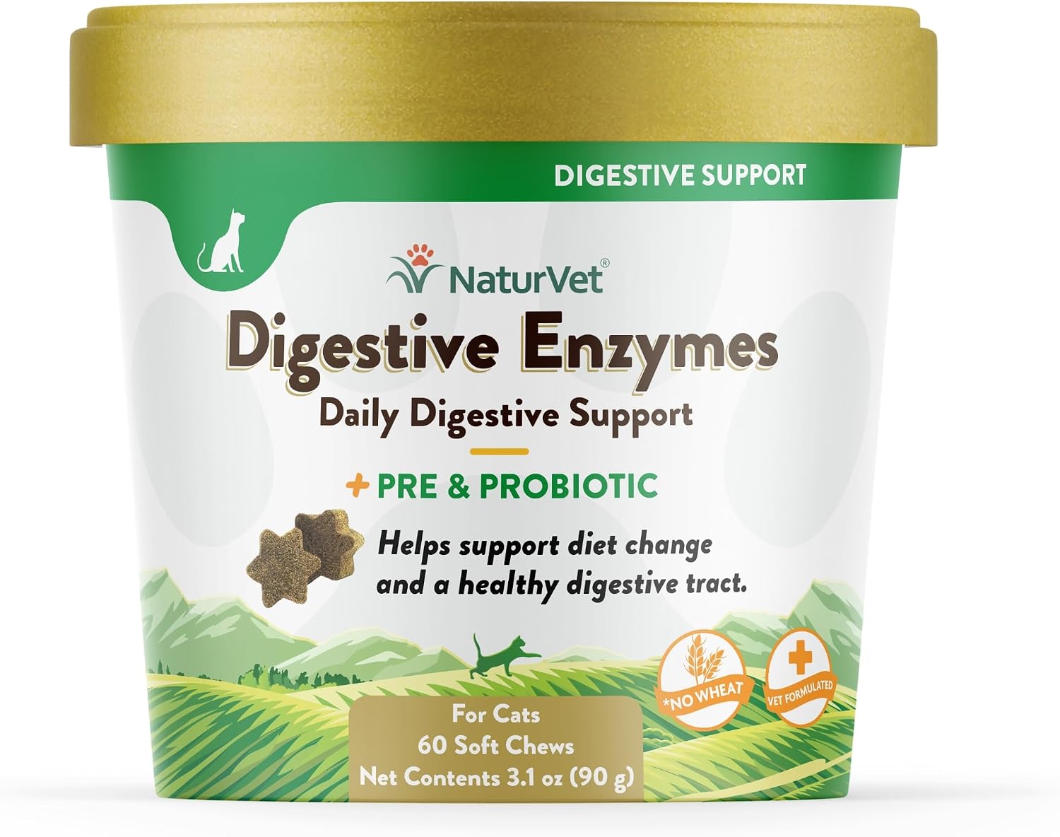 NaturVet Digestive Enzymes with Pre & Probiotic for Dogs & Cats - 8 oz | Supports Diet Changes & a Healthy Digestive Tract with Prebiotics, Powder