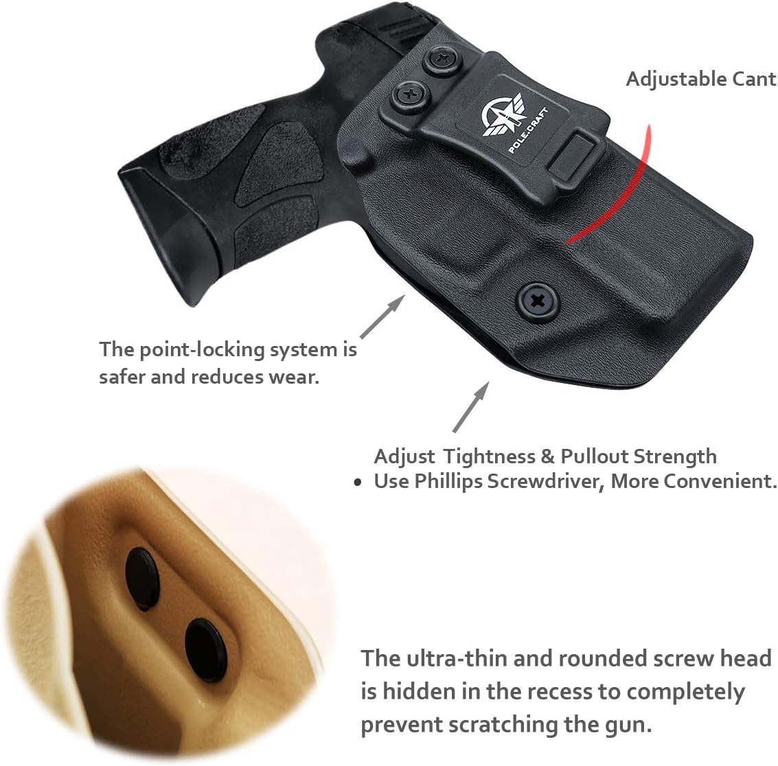 Taurus G3C G2C Holster IWB Kydex Holster Taurus G3C / G2C / G2S / PT111 / PT140 9mm/.40- Inside Waistband Concealed Carry