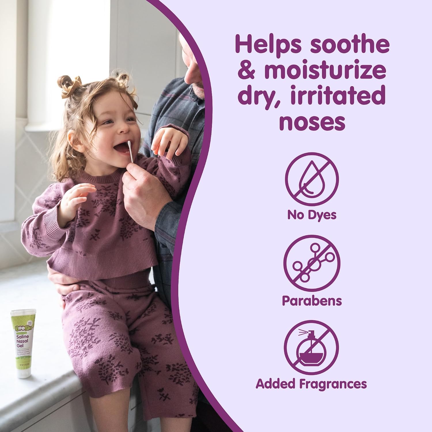 Boogie Moisturizing Saline Nasal Gel for Babies & Kids - 1 oz (3 Pack) | Fragrance Free - Drug-Free Formula - Made with Aloe and Natural Saline - Soothes and Hydrates Dry or Irritated Noses