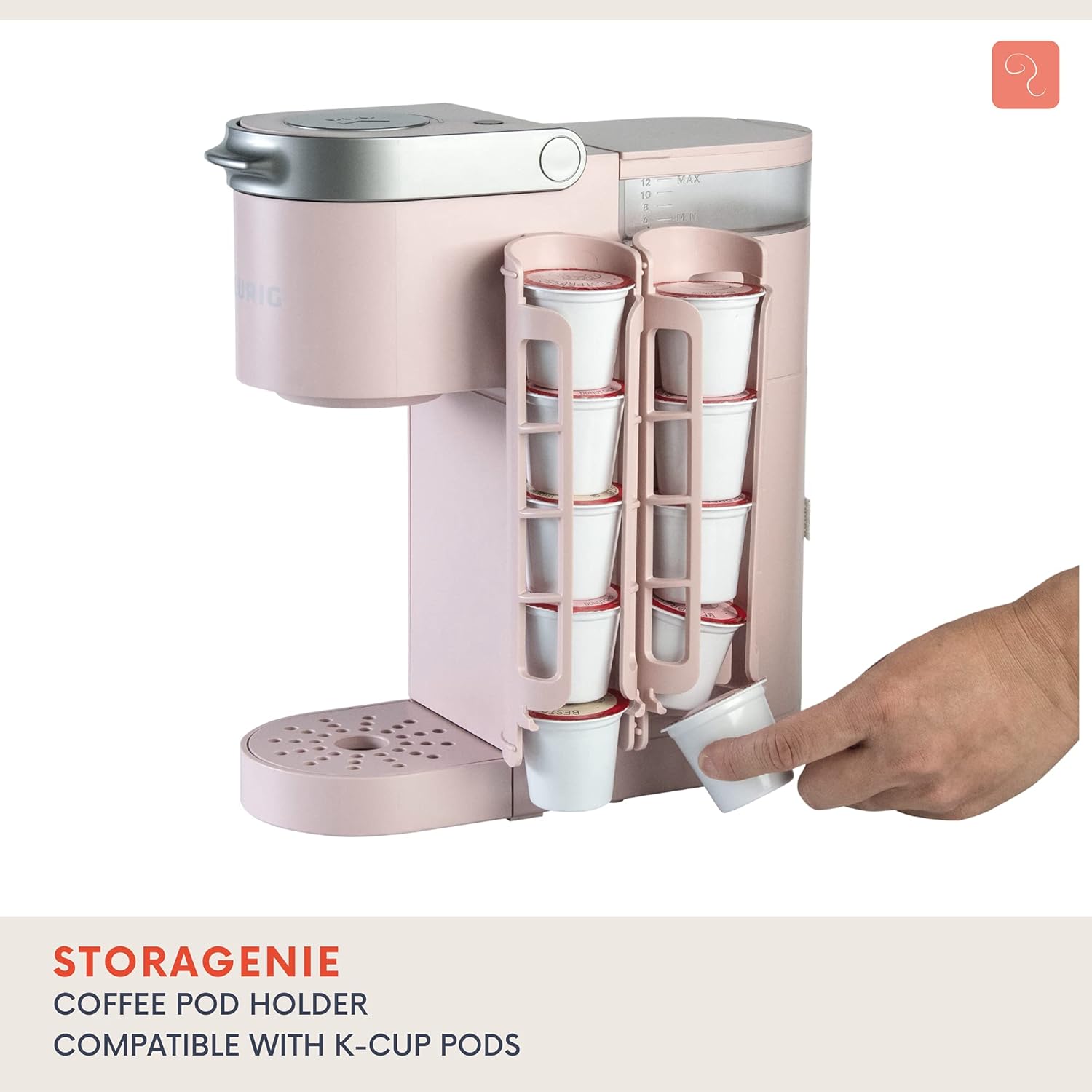 STORAGENIE Coffee Pod Holder for Keurig, Stores 10 Pods