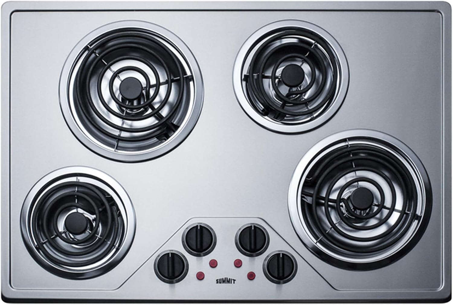 Summit 30" 4 Burner Electric Cooktop Stainless Steel - CR430SS