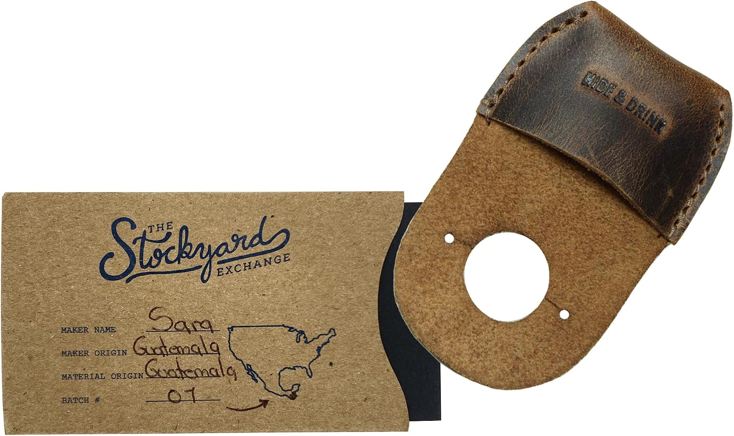 Hide & Drink, Leather Thumb Guard, Finger Protector, Carpenter Carving Accessories, Handmade Includes 101 Year Warranty :: Bourbon Brown