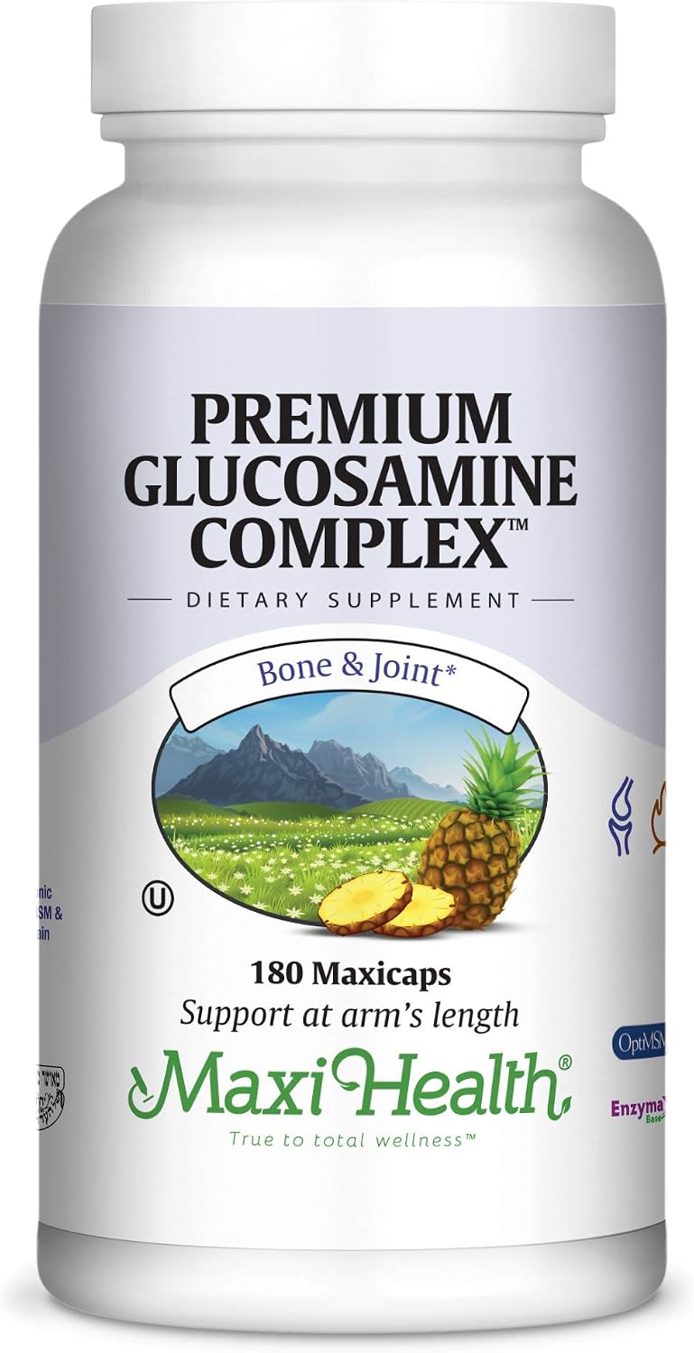 Glucosamine MSM and Hyaluronic Acid with Bromelain Supplement – Joint Support Supplement for Women and Men with Enzymes and Hyaluronic Acid –