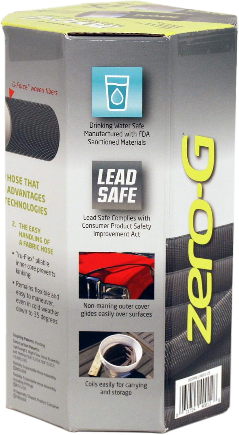 zero-G Lightweight, Kink-Resistant, Heavy Duty Garden Hoses (5/8" x 25')