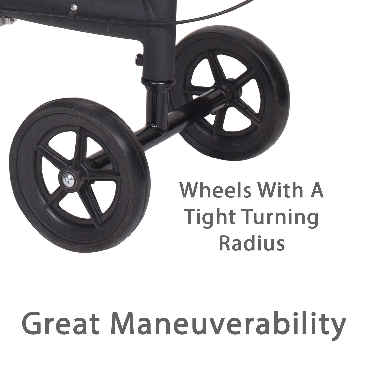 Carex Economy Rolling Knee Walker with Comfortable Padding - Steerable Knee Scooter for Foot Injuries with Hand Brake - Crutch Alternative