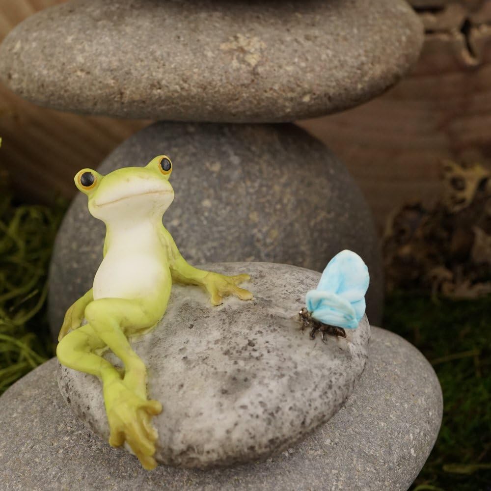 Top Collection Miniature Fairy Garden and Terrarium Statue, Mini Dragon, Green