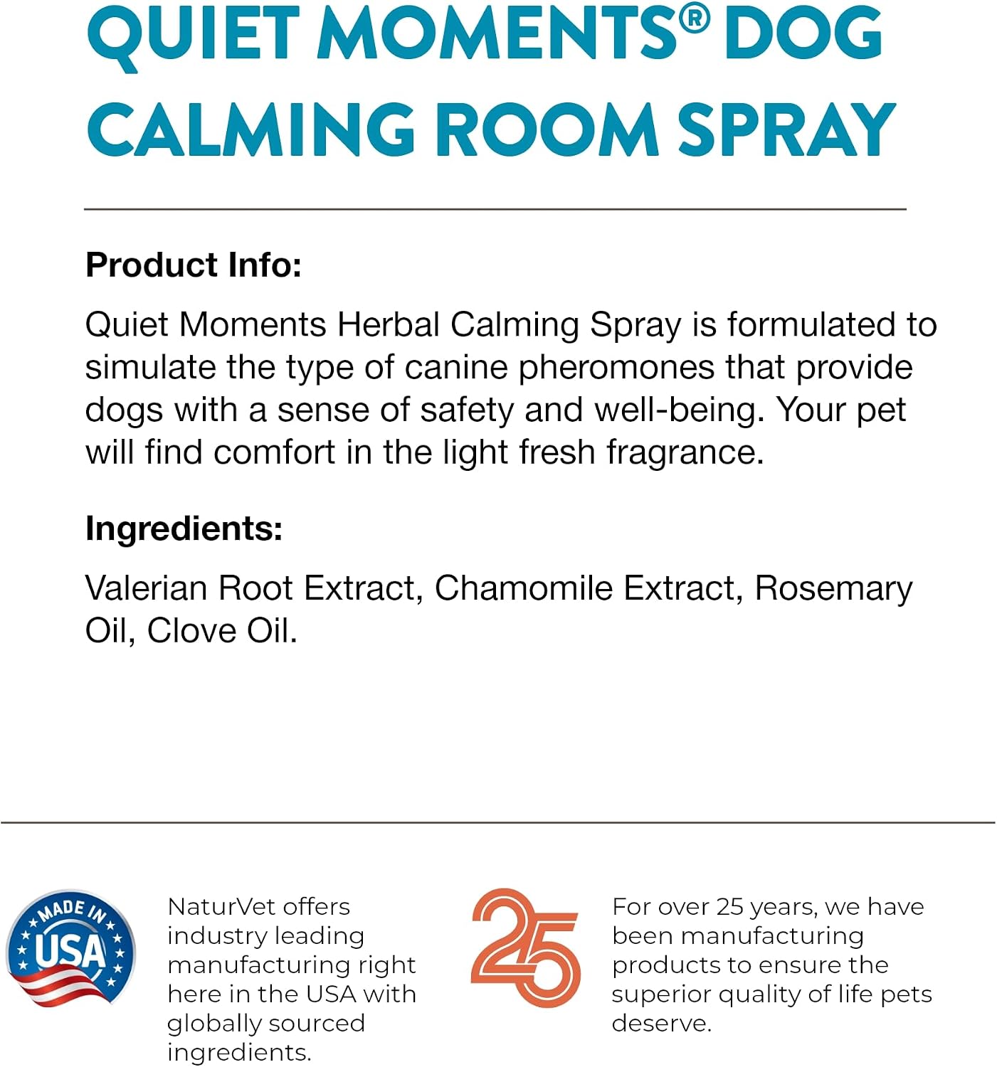 NaturVet Quiet Moments Calming Drops for Cats & Dogs - 2 Oz
