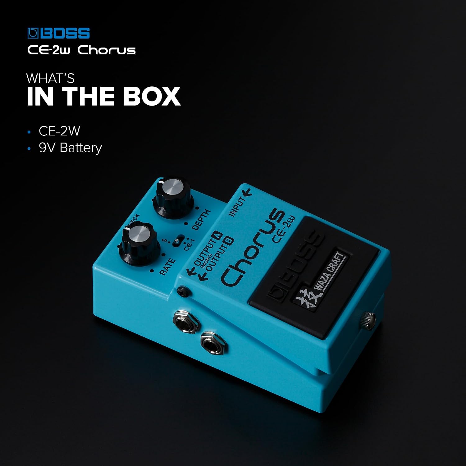 BOSS CE-2W Chorus | Premium Waza Craft Guitar Effect Pedal with Analog Circuitry | True Reproduction of the Legendary CE-2 & CE-1 Chorus Pedals