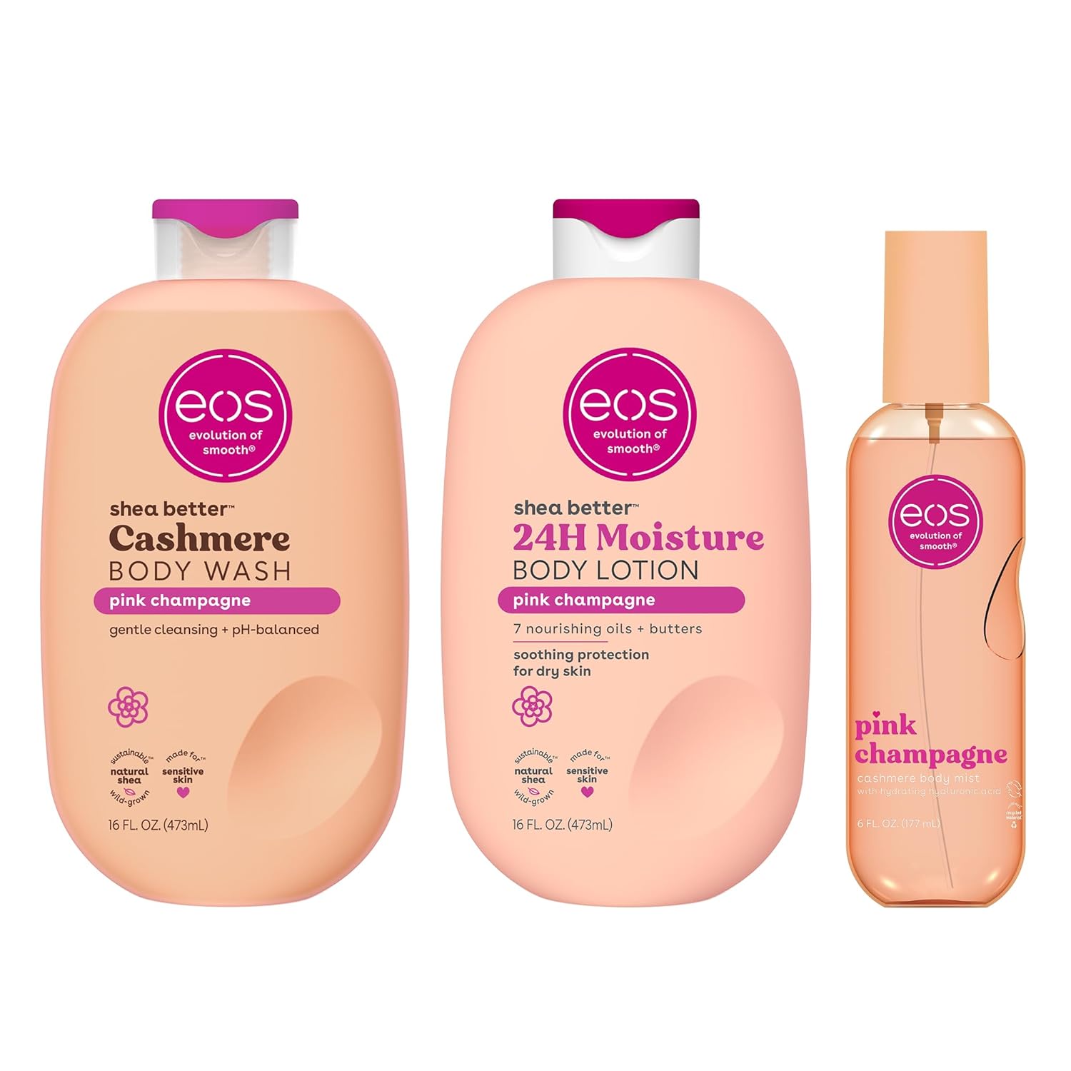 eos Shea Better 24H Moisture Body Lotion- Pomegranate Raspberry, 16 fl oz