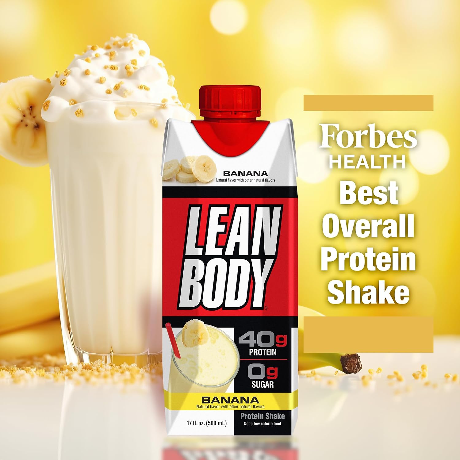 Labrada Lean Body Ready-to-Drink Chocolate Protein Shake, 40g Protein, Whey Blend, 0 Sugar, Gluten Free, 22 Vitamins & Minerals, LABRADA, 17 Fl Oz (Pack of 12)