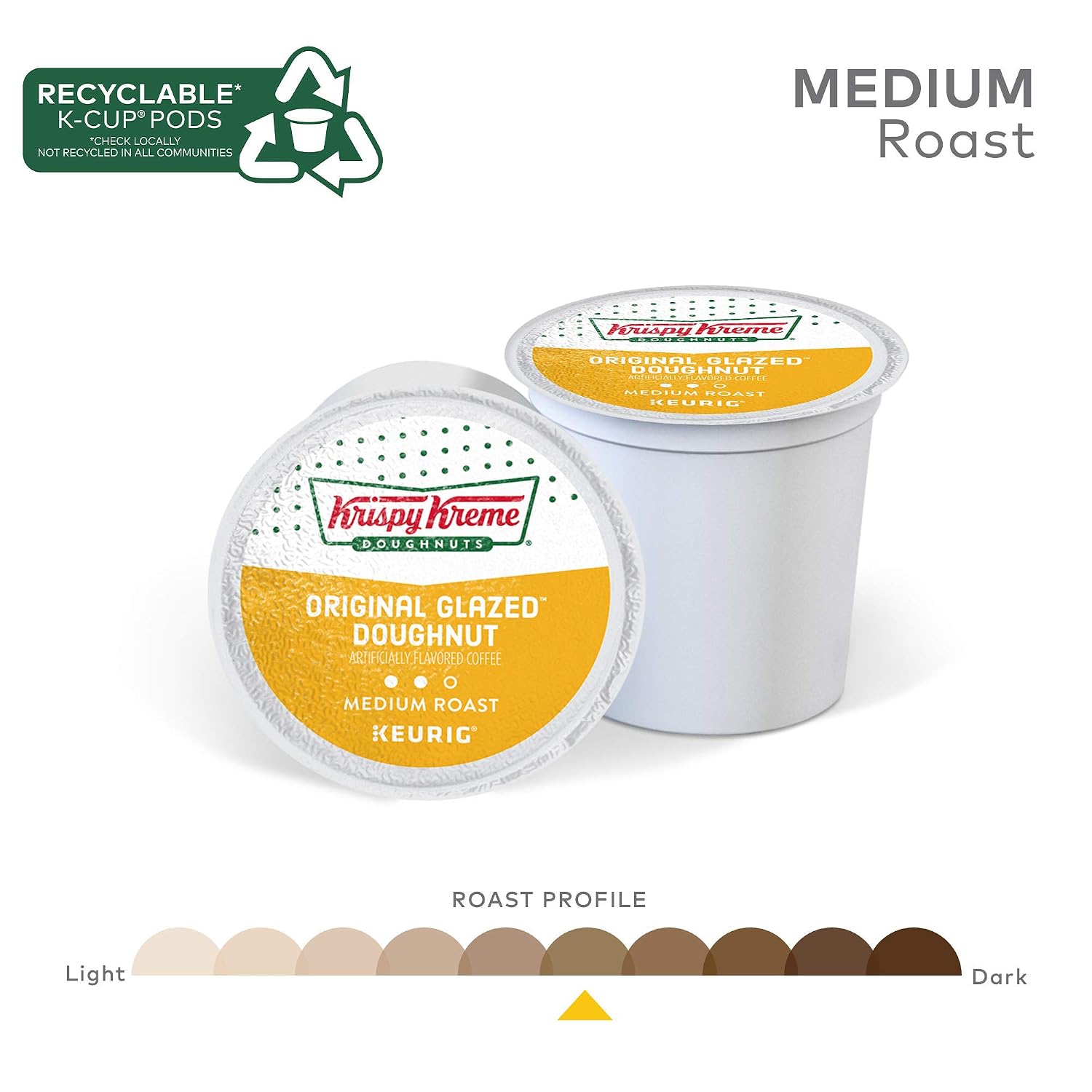 Krispy Kreme Classic Coffee, Keurig Single Serve K-Cup Pods, Medium Roast, 96 Count