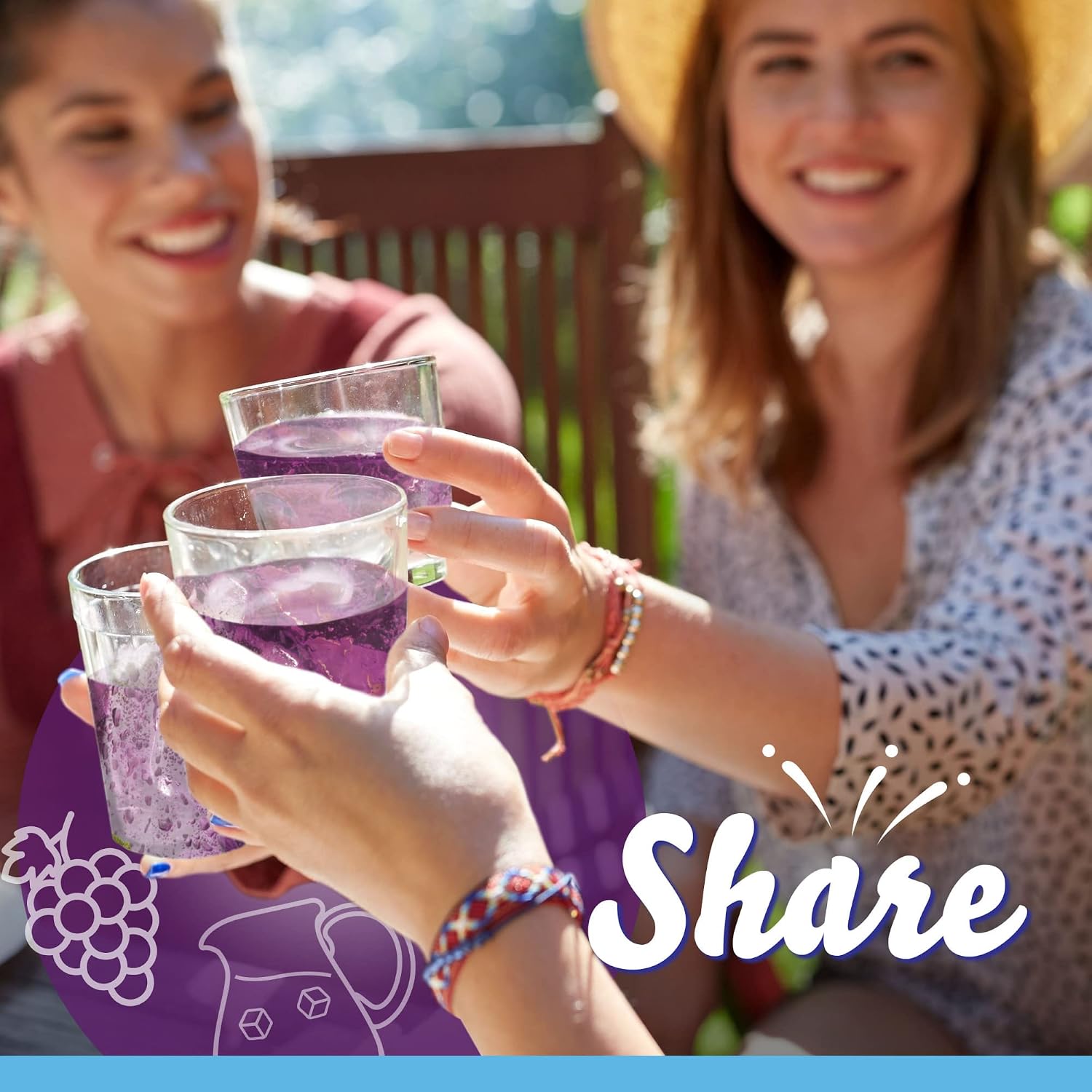 Crystal Light Drink Mix, 6 Pitcher Packets Concord Grape , 2.01 oz | for Flavorful Hydration and Shareable Refreshment Zero Sugar, Low Calorie No Caffeine