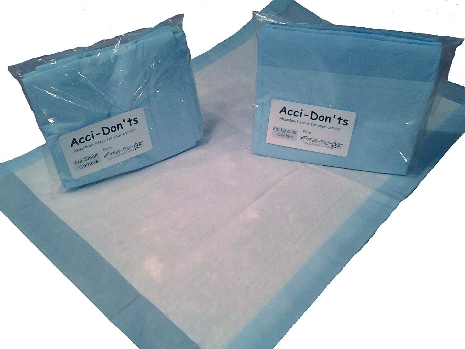 Cat-in-the-Bag Acci-Don'ts Cat Pee Pad | Pack of 4 Absorbent Adhesive Disposable Cat Pee Liner for Small Cozy Comfort Cat Carrier Bags | Pet Pee