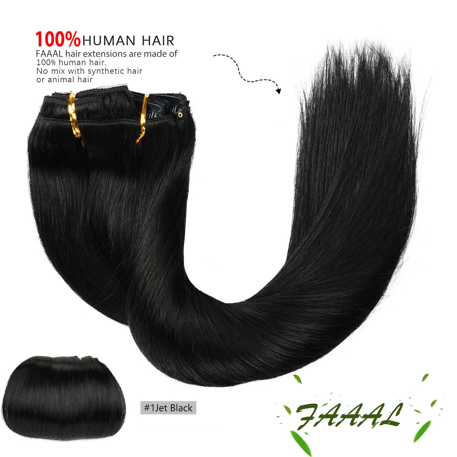 22" Clip in Human Hair Extensions Full Head 200g 10 Pieces 22 Clips Light Brown Double Weft Brazilian Real Remy Hair Extensions Thick Straight (22"