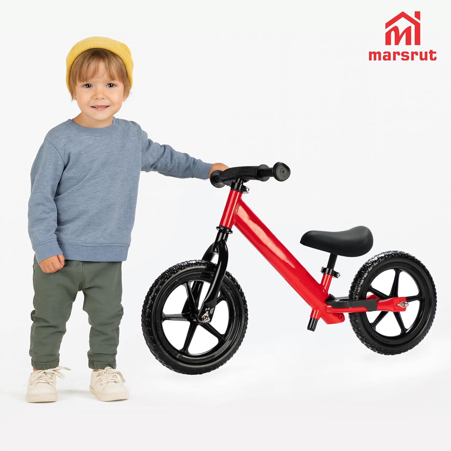 Bike Seat Replacement Fit for Strider 12" and 14x Models, Kids Toddler Saddle with Post Pole 22mm/0.87"