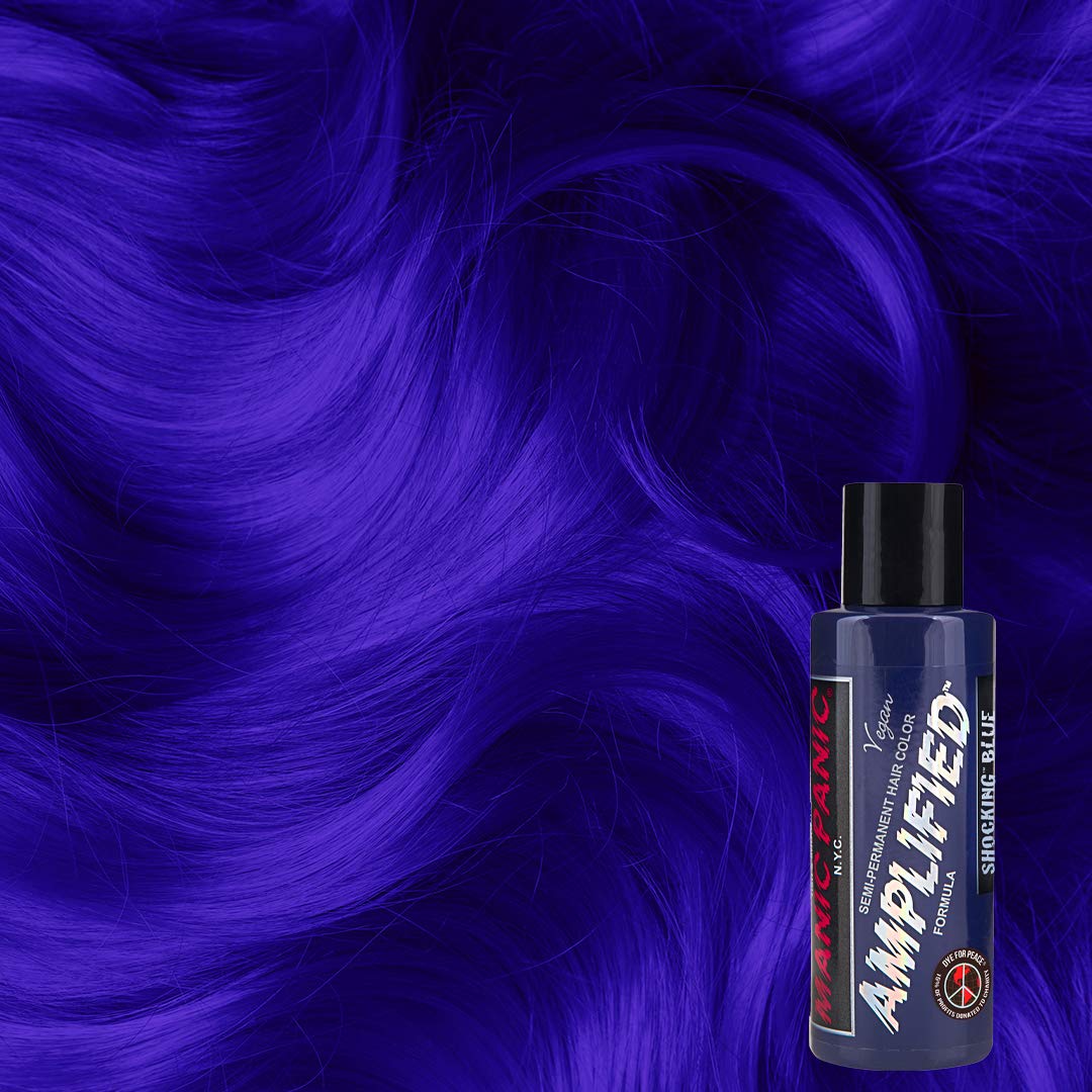 MANIC PANIC Cotton Candy Pink Hair Color - Amplified - Semi Permanent Hair Dye - Bright Pink Cool Toned Color - Glows in Blacklight - Vegan, PPD & Ammonia-Free - For Coloring Hair on Women & Men