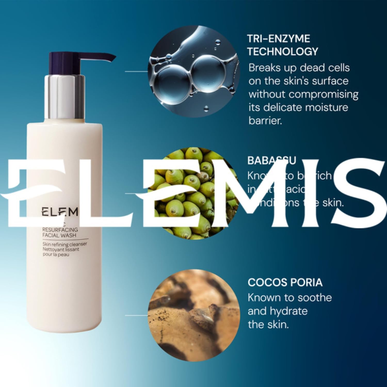 ELEMIS Dynamic Resurfacing Facial Wash, Anti-Aging Exfoliating Face Wash and Enzyme Gel Cleanser for All Skin Types