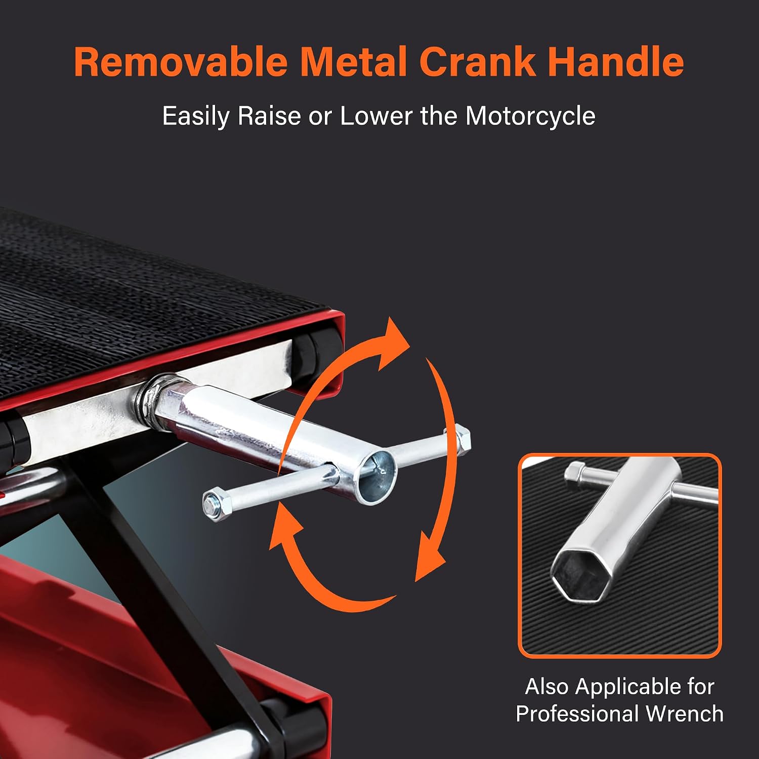 ZENY 1100 LB Wide Deck Motorcycle Center Scissor Lift Jack Repair Hoist Stand Bikes ATVs,Motorcycle Dirt Bike Scooter Crank Stand