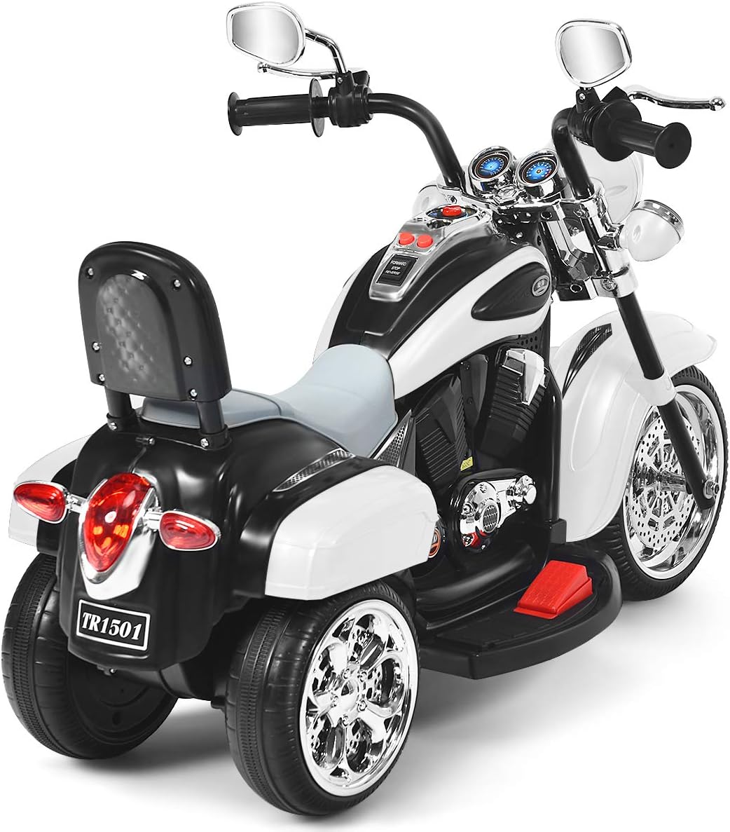 Costzon 6V Ride on Chopper Kids Motorcycle with Horn, Headlight (Red)