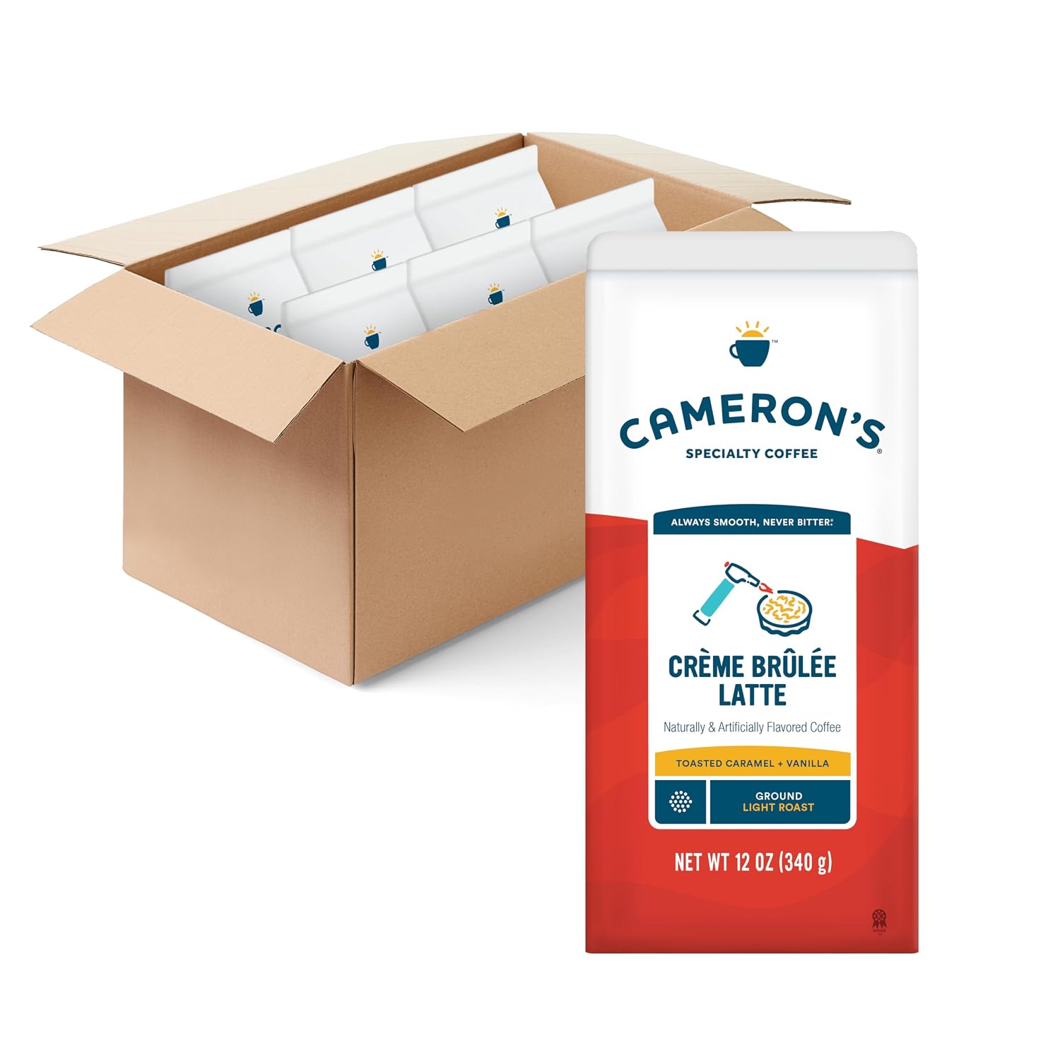 Cameron's Coffee Roasted Ground Coffee Bag, Flavored, Vanilla Hazelnut, 32 Ounce