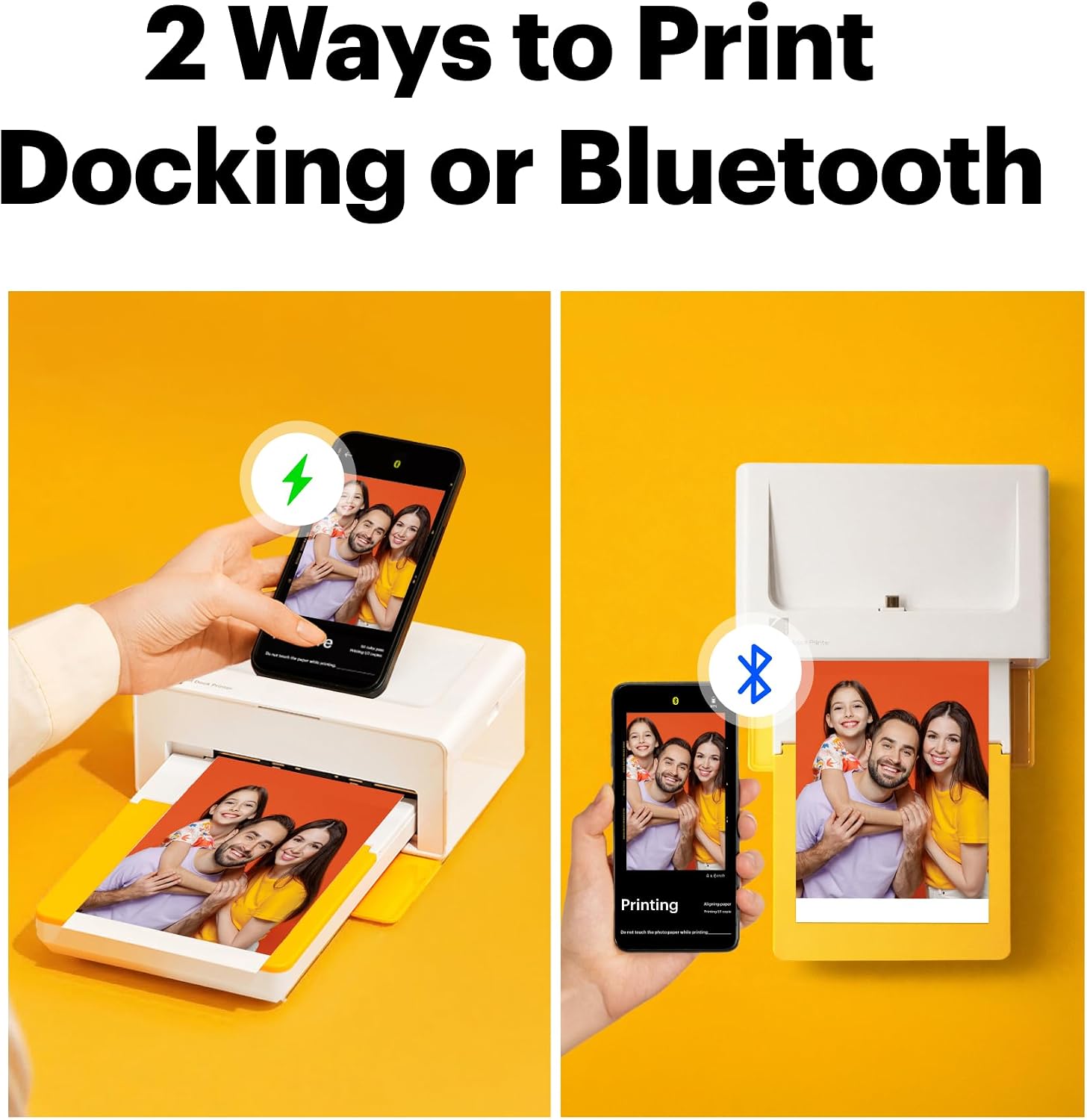 KODAK Dock Plus 4x6 Photo Printer, Smartphone Docking, 4PASS, 50 Sheets