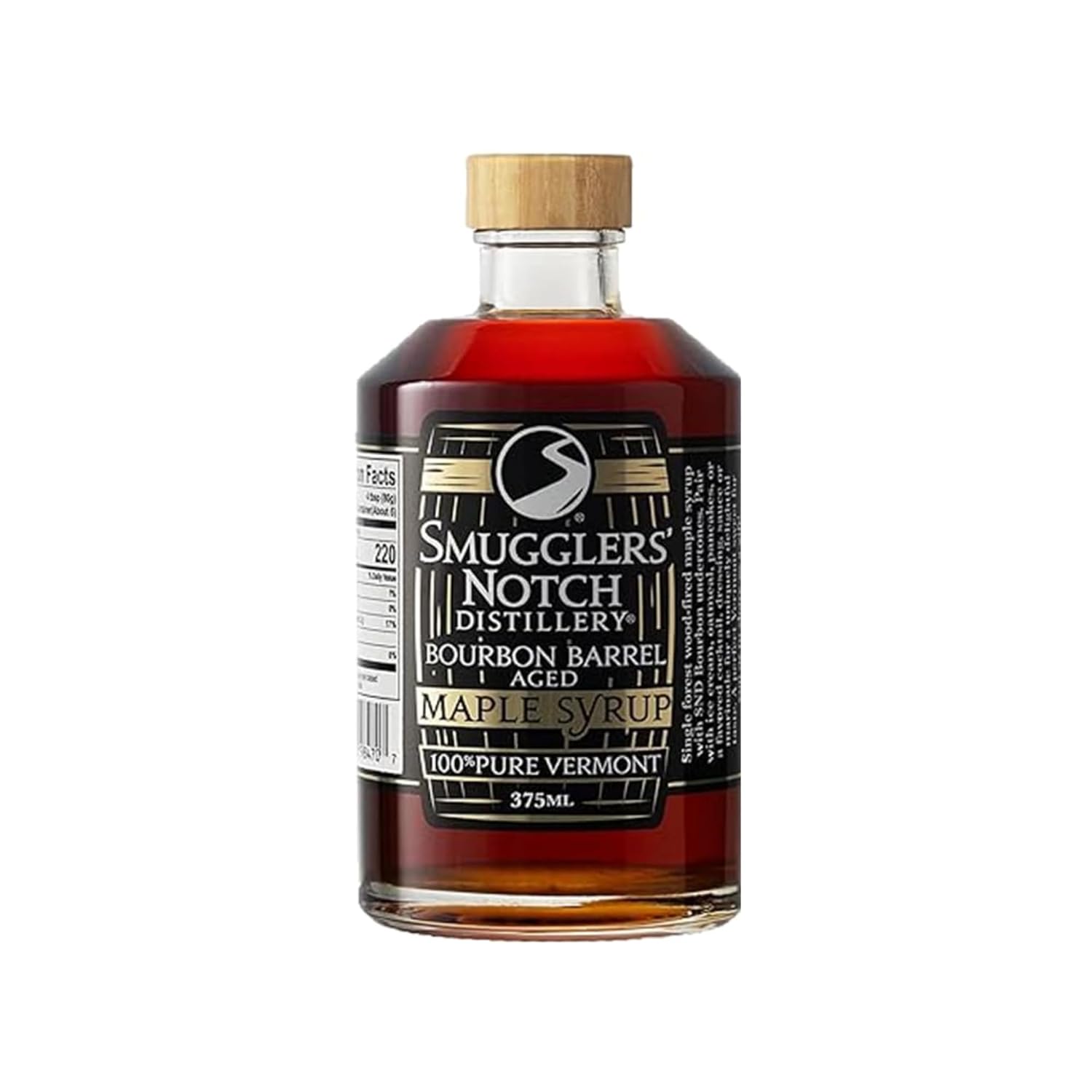 Smugglers’ Notch Maple Works – Bourbon Barrel Aged – 100% Pure Vermont Maple Syrup – Natural Sweetener & Gluten Free – Rich Taste – Waffles and Pancakes, Cocktails, Marinades, 3.38 Fl Oz. (100 mL)