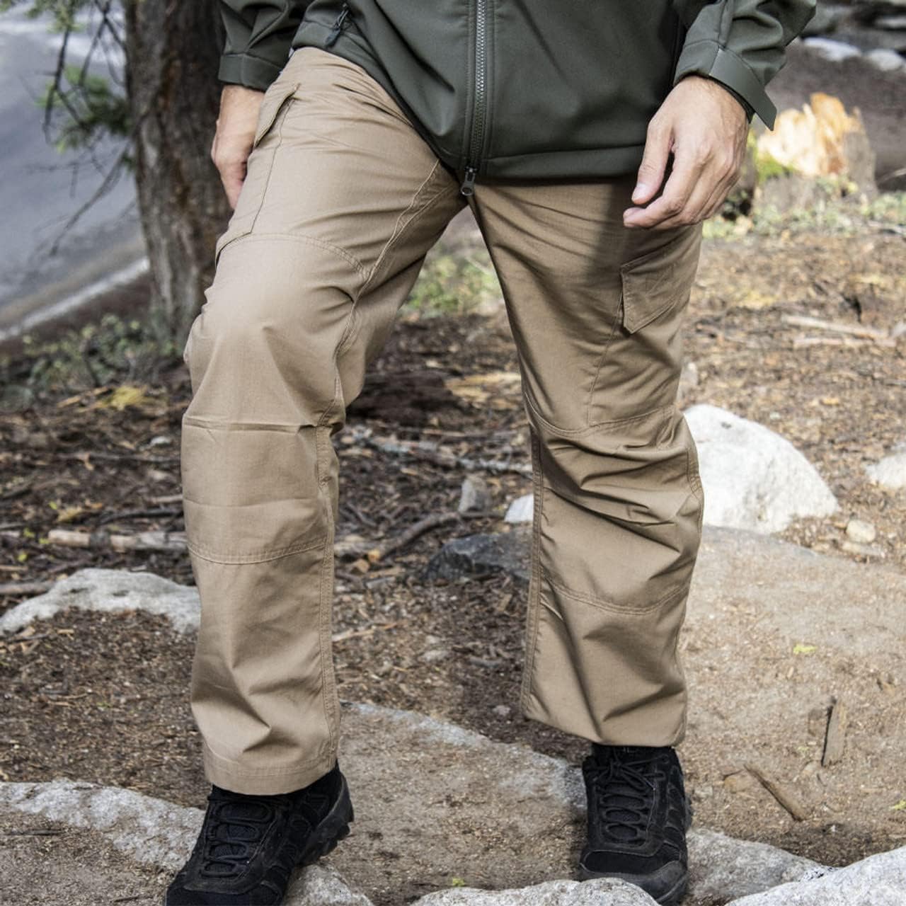 LA Police Gear LAPG Men's Urban Ops Tactical Pants | Gusseted Crotch, Ripstop, Water & Stain Resistant Work Pants for Men