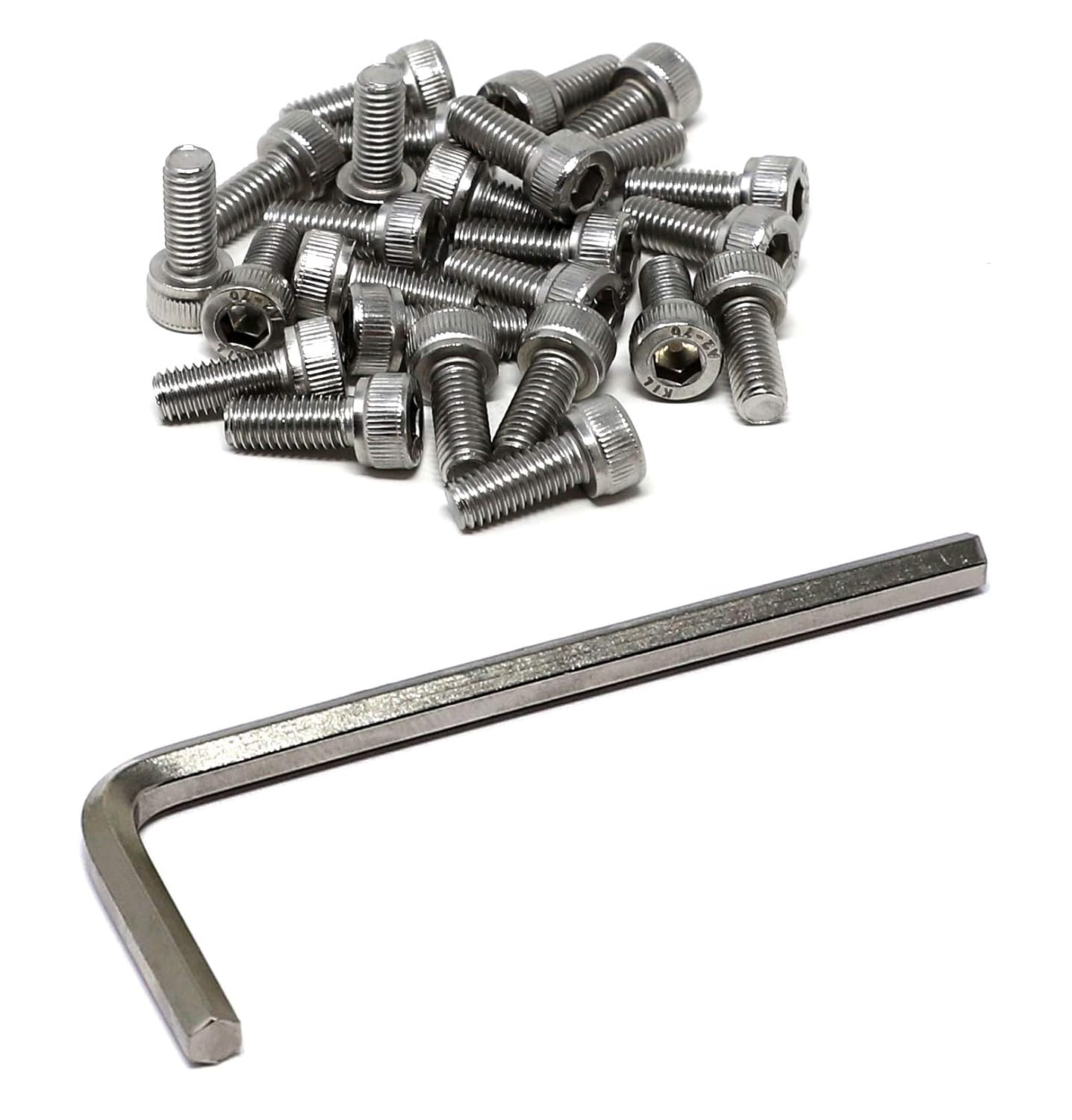 iexcell 20 Pcs M8 x 30/35/40/45/50 mm Stainless Steel 304 Hex Socket Head Cap Screws Bolts Assortment, Fully Threaded