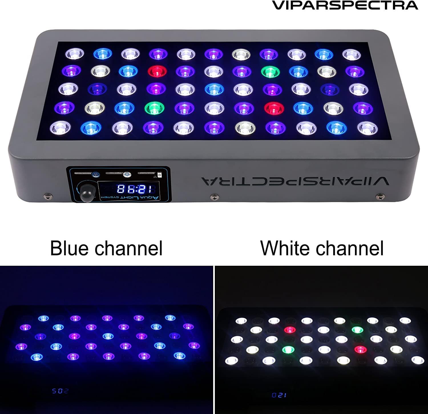 VIPARSPECTRA 165W LED Aquarium Light Dimmable Full Spectrum LED Reef Lights | LED Lamps for Coral Saltwater Fish Tank, Remote/Timer Control