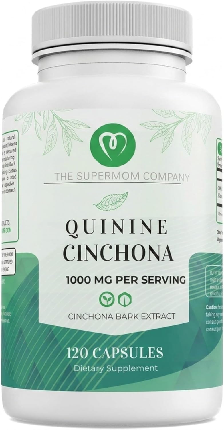 Quinine Cinchona Bark Extract 1000 mg – Herbal Supplement for Muscle & Leg Cramp Relief, Digestive Support & Immune Health – 120 Capsules, Non-GMO