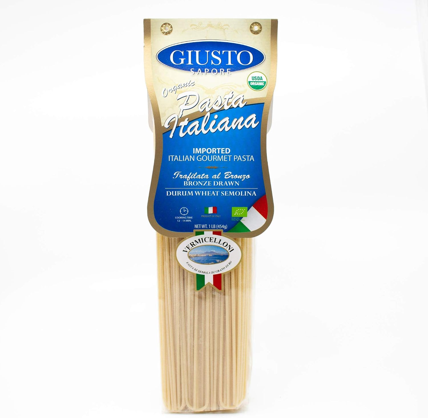 Giusto Sapore Italian Pasta - Caserecce 454g - Premium Organic Bronze Drawn Durum Wheat Semolina Gourmet Pasta Brand - Imported from Italy and Family Owned