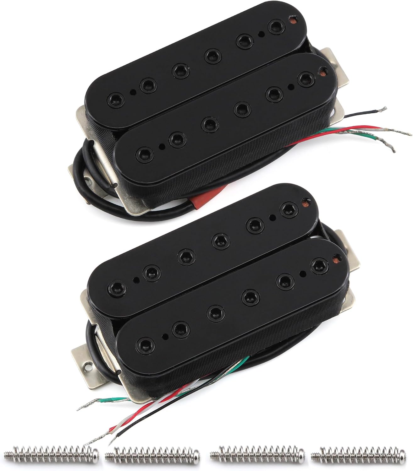FLEOR Bridge Pickup Ceramic Double Coil Humbucker Pickups for Electric Guitar Pickup-Black