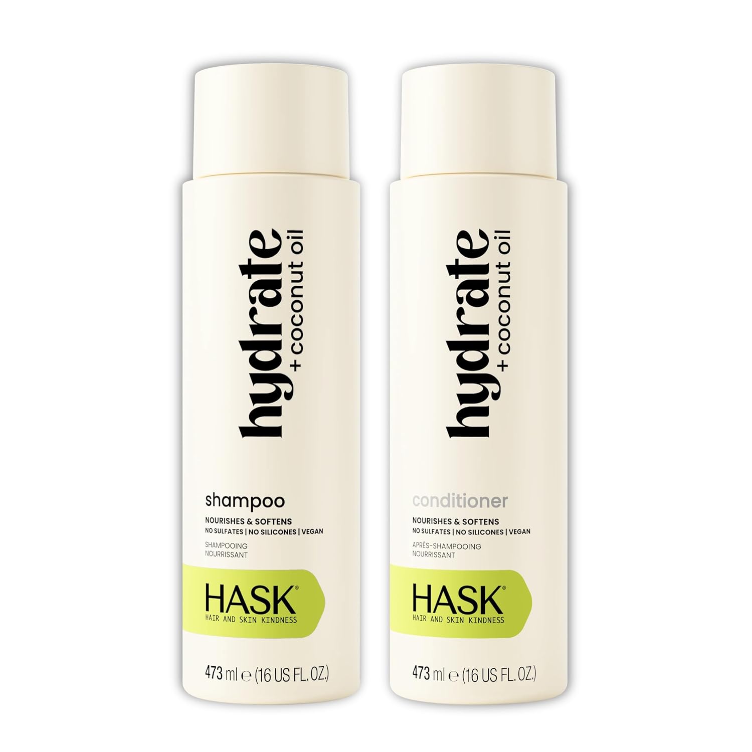 HASK Biotin Boost Thickening Shampoo + Conditioner Set | Adds Fullness, Strengthens, Volumizes, Sulfate-Free, Paraben-Free, Gluten-Free, Color Safe | 12oz each