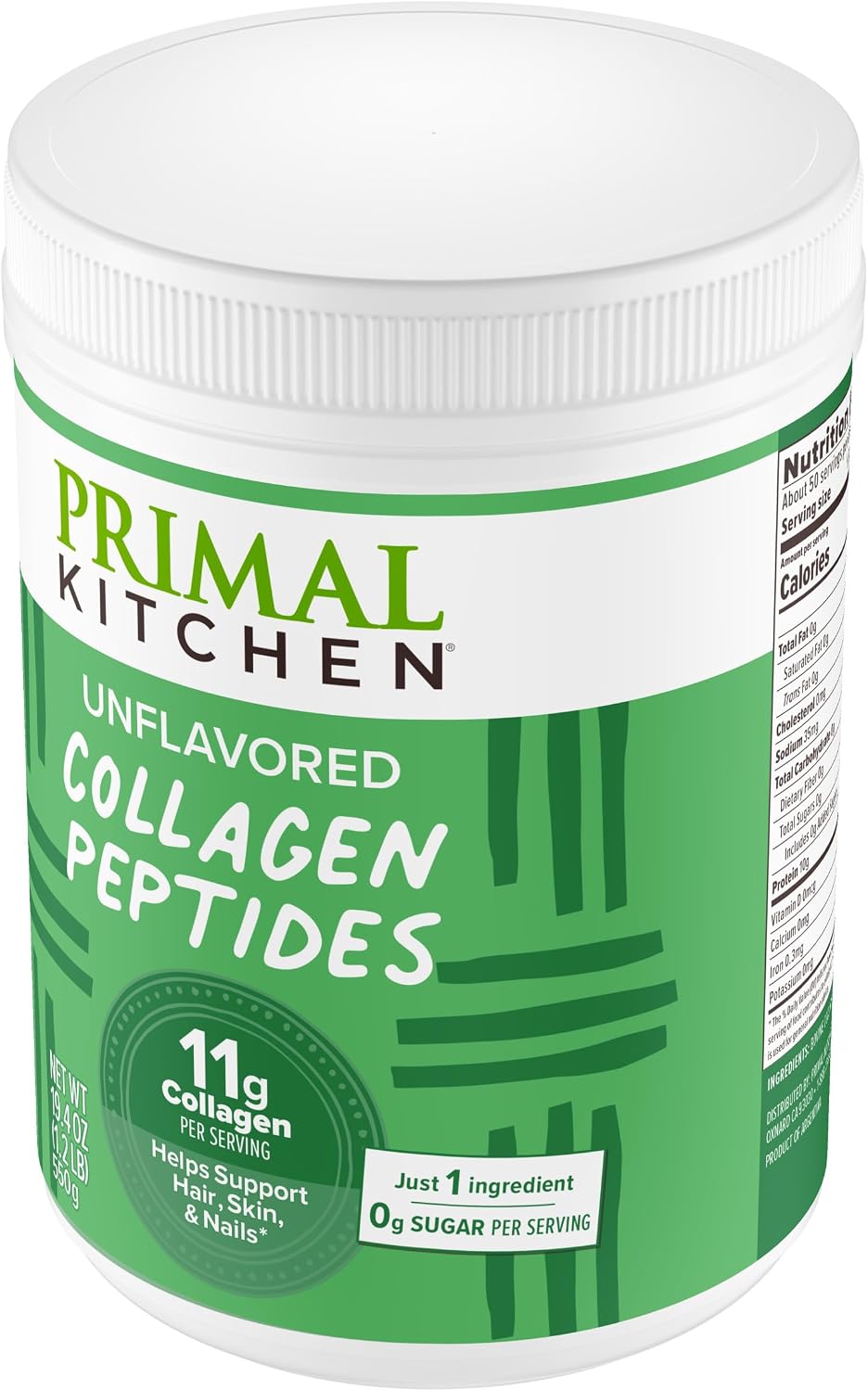Primal Kitchen Collagen Peptides, Unflavored Collagen Powder, 1.2 Pounds