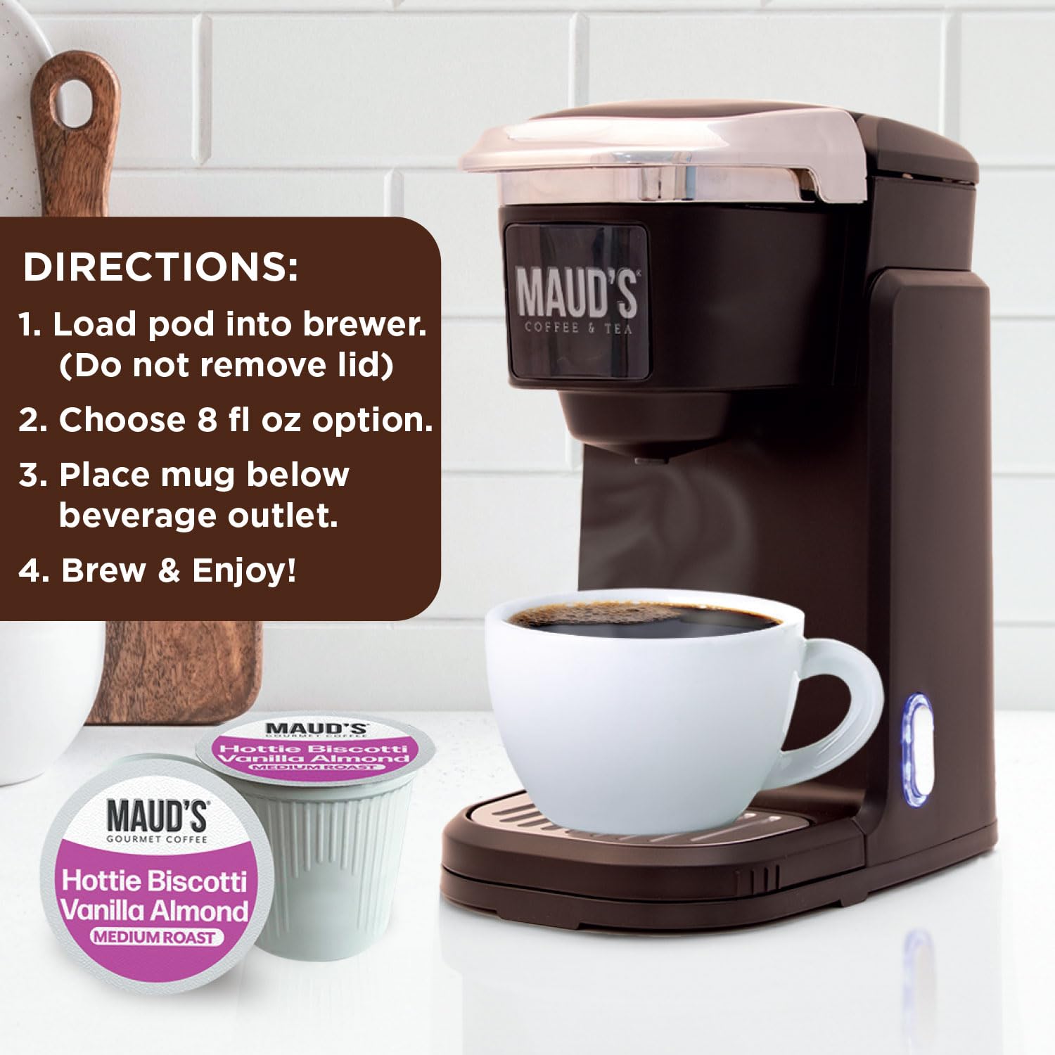 Maud's Family Pack Coffee Pods Variety Pack, 136ct, 12 Assorted Flavors | Medium Roast Flavored Coffee in Single Serve Pods – 100% Arabica Coffee, Compatible with Keurig Coffee Makers