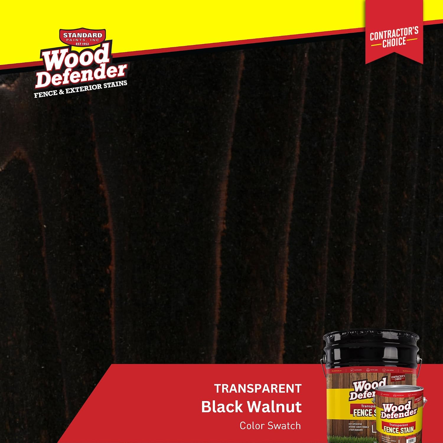 Wood Defender Transparent Fence Wood Stain and Seal in One, Oil-Based Penetrating Sealer, Professional-Grade, Long-Lasting, Weather-Resistant Protector, Redwood, 5-Gallon