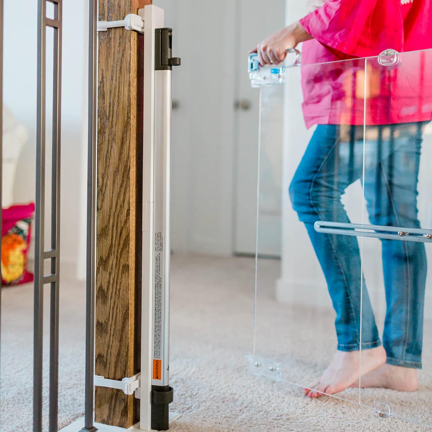 Qdos Safety Crystal Designer Baby Safety Gate - Meets Tougher European Standards - Modern Design and Unparalleled Safety - Beauty & Safety Together