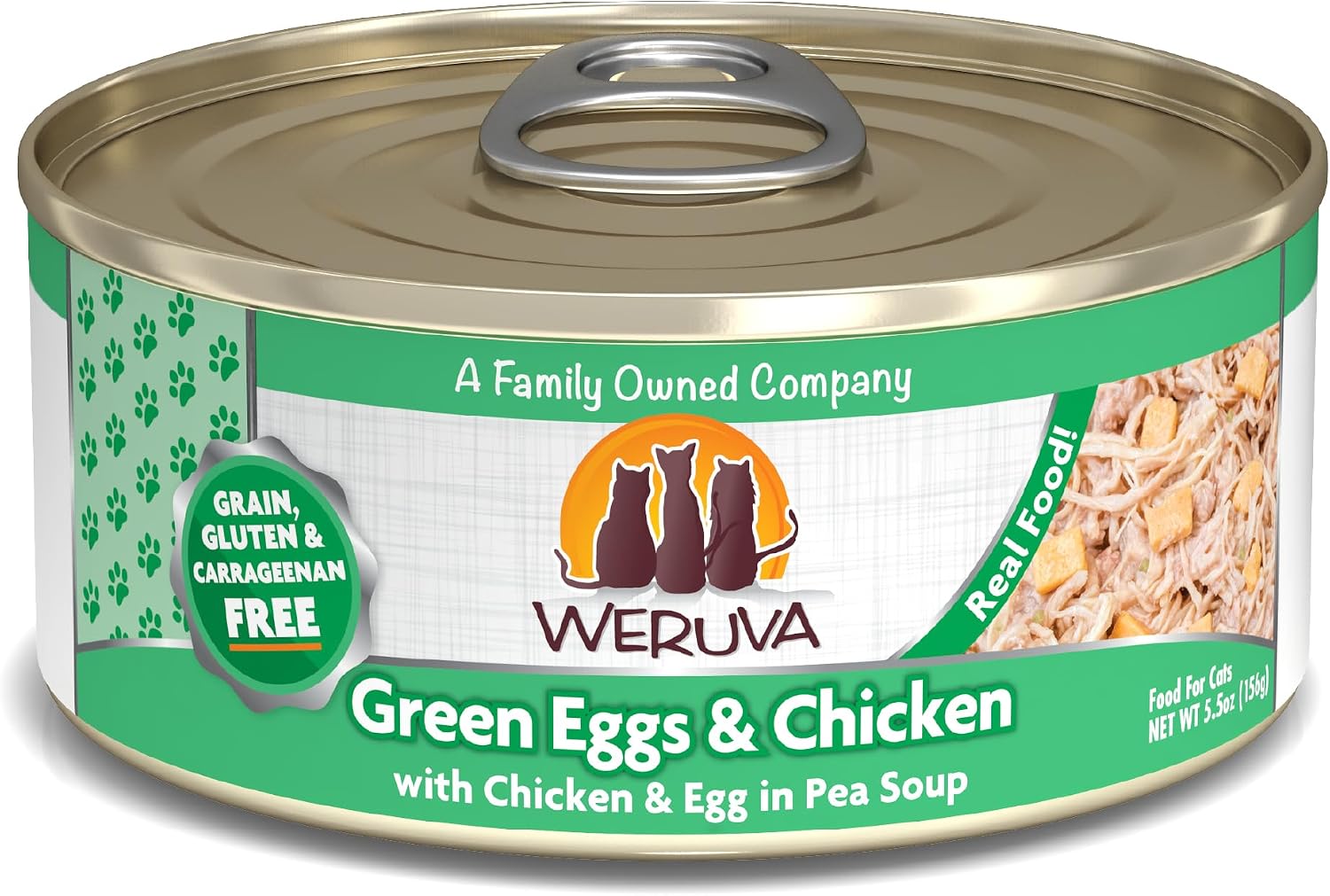 Weruva Classic Cat Food, Paw Lickin’ Chicken with Chicken Breast in Gravy, 3oz Can (Pack of 24)