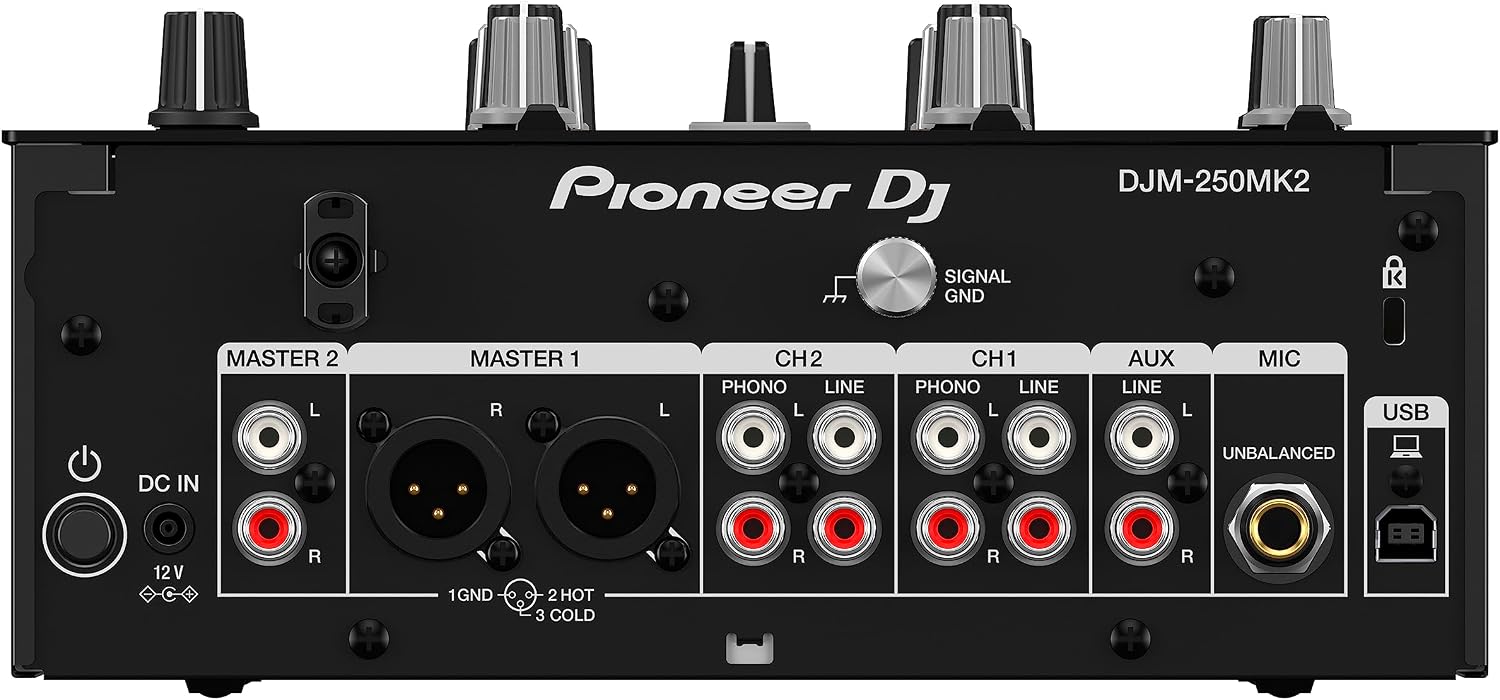 Pioneer DJ DJM-250MK2 2-Channel DJ Mixer, Black | For DJs moving to separates, 2-channel club-style mixer, free rekordbox DVS, Sound Color FX