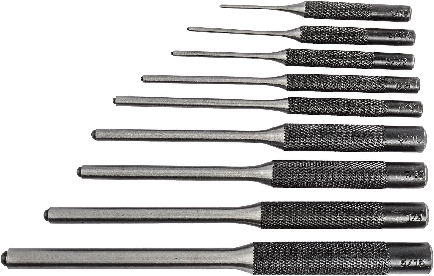 9 Piece Roll Pin Punch Set | 9 Piece Roll Pin Punch Set for durability and longevity; forged steel construction