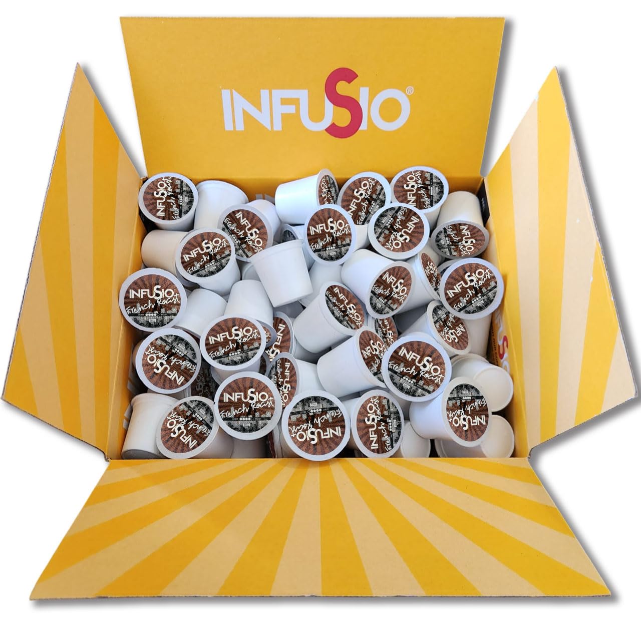 InfuSio Coffee Pods World Origins Variety Pack – 96 Count, 12 Blends Inspired by Colombia, Ethiopia, Kenya, Costa Rica & More, Medium & Dark Roast, Low Acid, Keurig Compatible