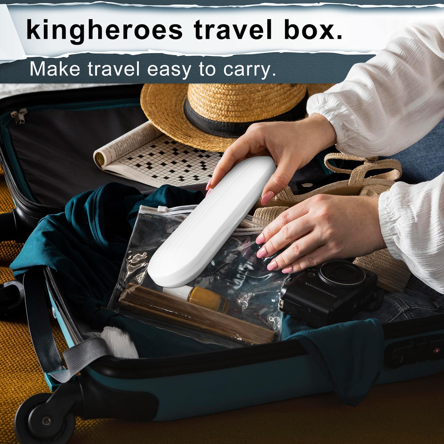 kingheroes Electric Toothbrush Set, Comes with 8 Brush Heads & Travel Case, 4 Modes with 2 Minutes Built in Smart Timer, One Charge for 60 Days