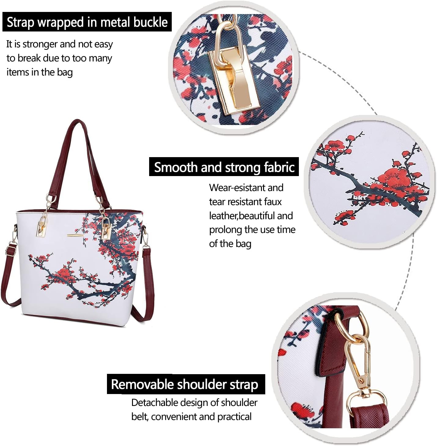 2E-youth Designer Purses and Handbags for Women Satchel Shoulder Bag Tote Top Handle Bag