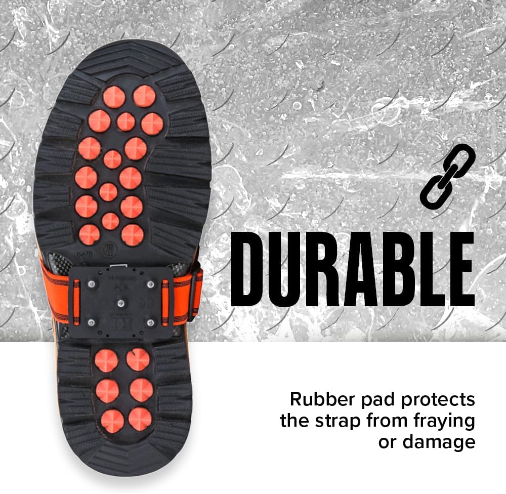 K1 Mid-Sole Ice Cleats for Men & Women - Rotatable Traction Aids For Winter Snow - Hi Vis - Low Profile