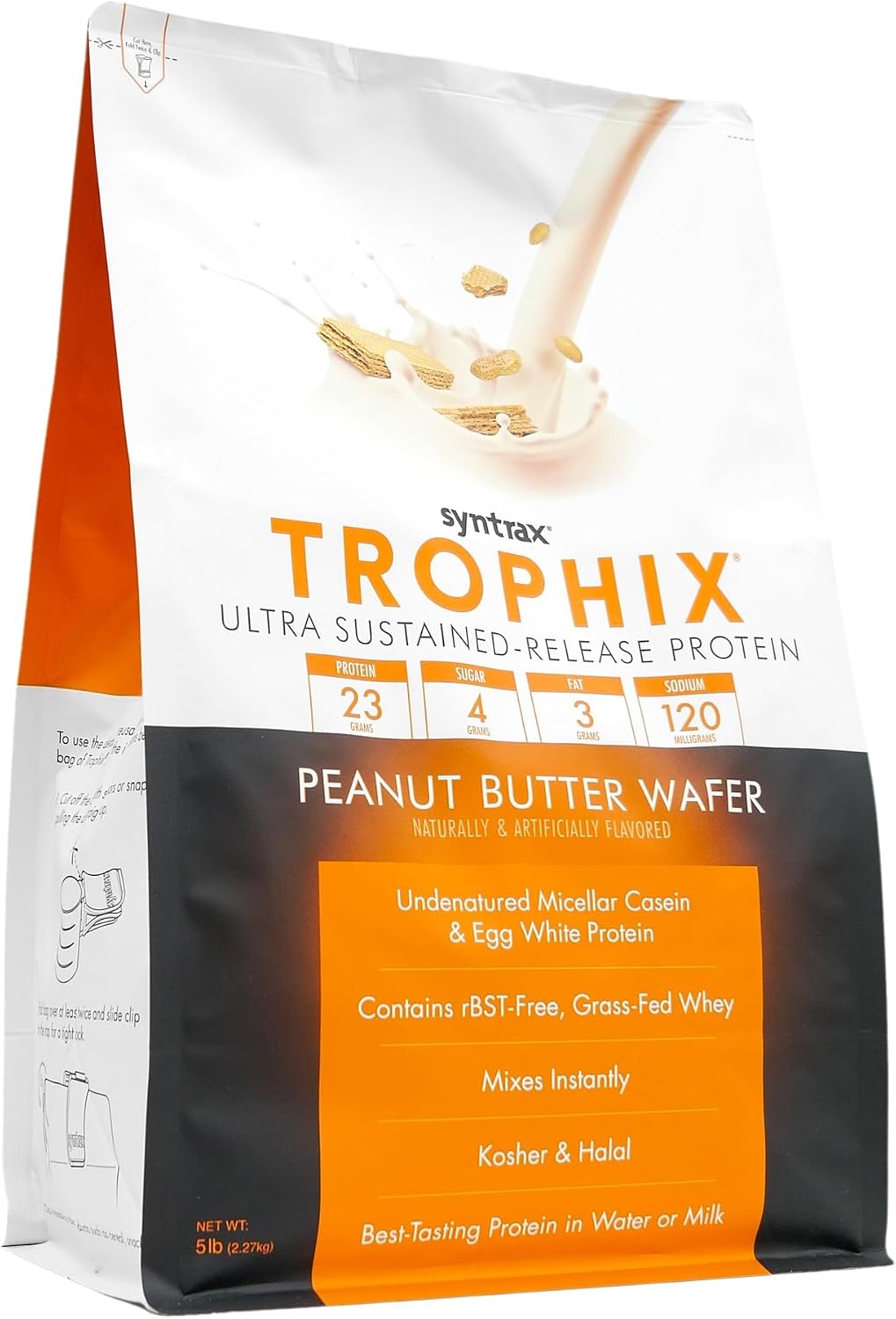 Syntrax Nutrition Trophix, Ultra Sustained-Release Protein Powder Blend, Chocolate Supreme, 5 lbs.