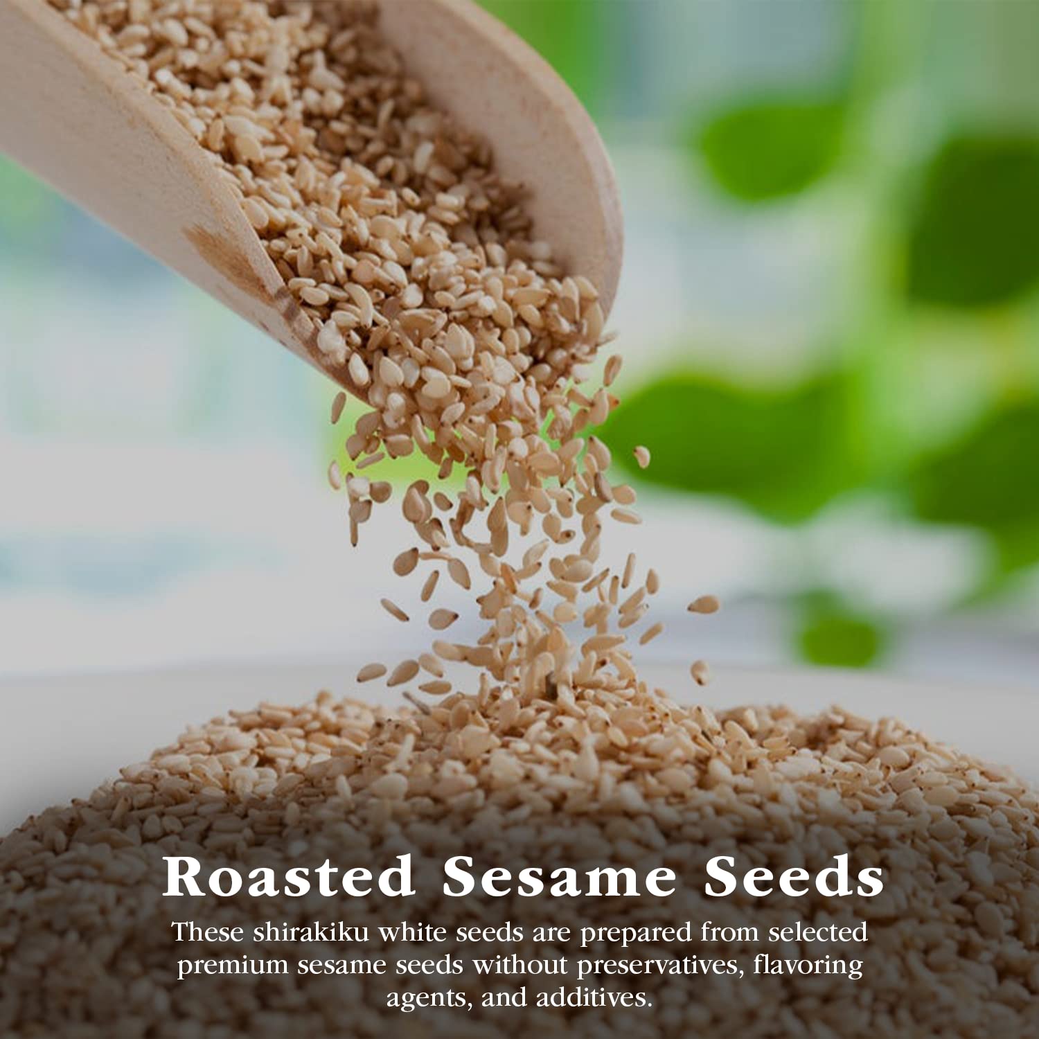 Shirakiku Roasted Sesame Seeds (IRI GOMA) | Perfect for Salad, Sushi, and Noodles Topping | Toasted Sesame Seeds with an Enticing Aroma, Flavor