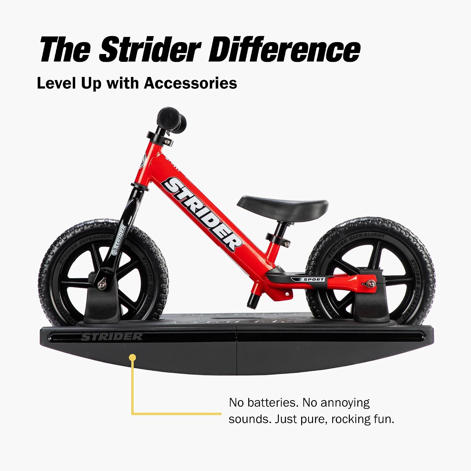 Strider Rocking Base for 12” Strider Balance Bikes, Ages 6 Months–2 Years | For 12 Models, Converts Strider Balance Bike into Rocking Toy