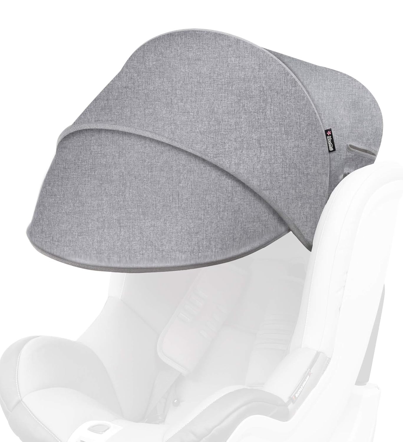 Manito Sun Shade Extender/Auxiliary Canopy for Car Seat (Black Grey)
